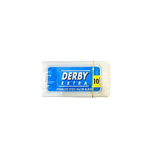 Коробка опасных лезвий DERBY EXTRA  (синяя упаковка, 10 лезвий)