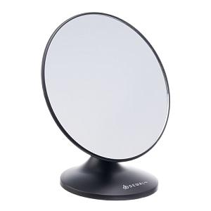 Зеркало MR-415 настольное DEWAL, круглое пластик, черное, одностороннее 20 х 20 см